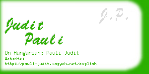 judit pauli business card